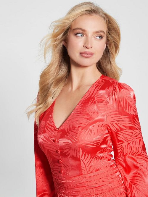 Guess Khadesa Jacquard Romper Rood | GUESS-SN26722