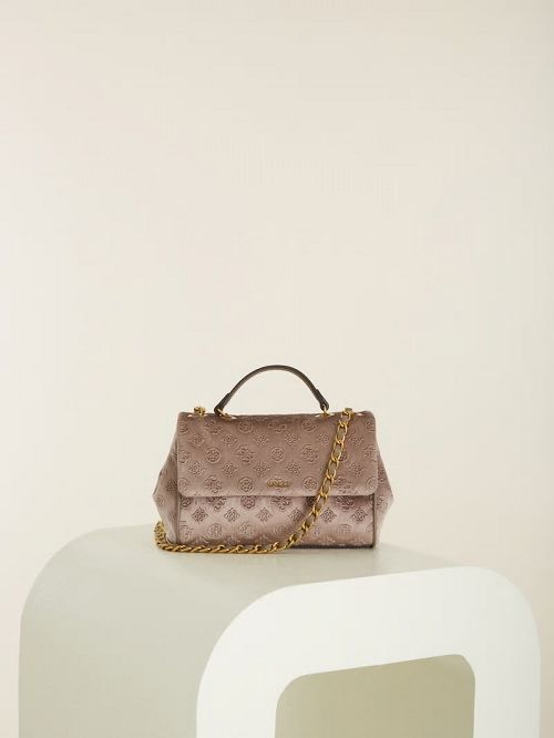 Guess Kimi Logo Convertible Crossbody Geel | GUESS-SN29065