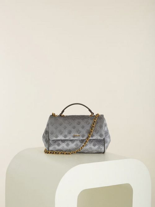 Guess Kimi Logo Convertible Crossbody Grijs | GUESS-SN29075