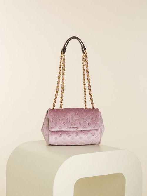Guess Kimi Logo Convertible Crossbody Paars | GUESS-SN29084