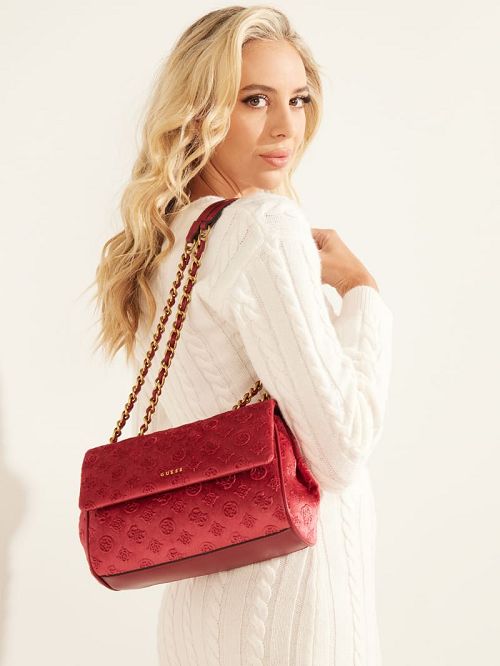 Guess Kimi Logo Convertible Crossbody Rood | GUESS-SN29069