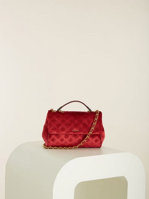 Guess Kimi Logo Convertible Crossbody Rood | GUESS-SN29069