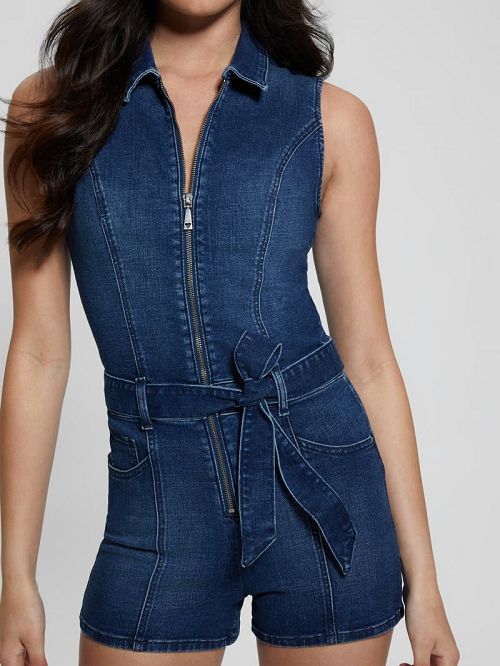 Guess Kimora Denim Romper Blauw | GUESS-SN26941