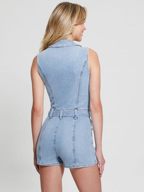 Guess Kimora Denim Romper Blauw | GUESS-SN27010