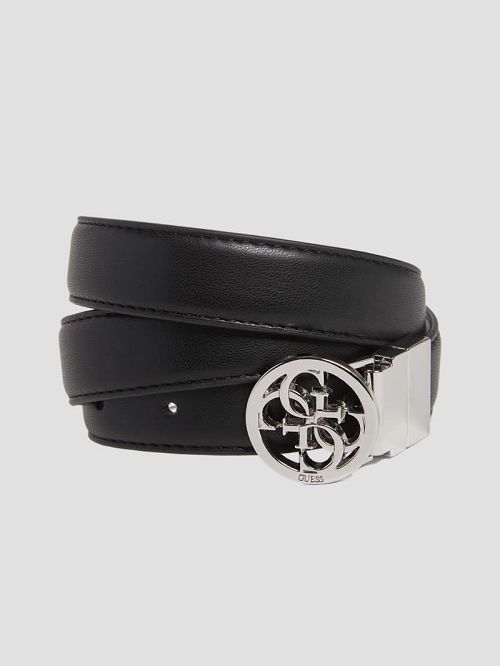 Guess Kristi Reversible Quattro G Skinny Belt Zwart | GUESS-SN30234
