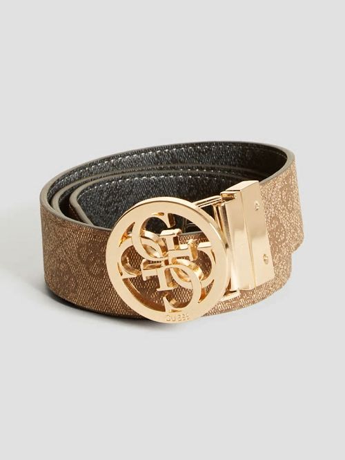 Guess Lana Faux-Leather Signature Belt Bruin | GUESS-SN30236