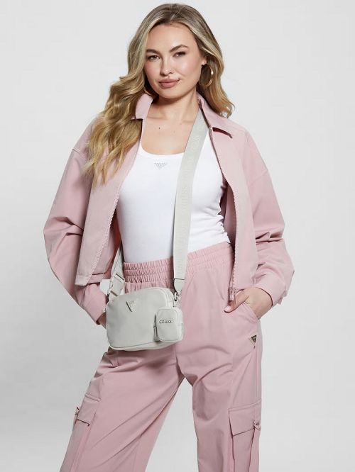 Guess Latona Nylon Sling Bag Bruin | GUESS-SN28798
