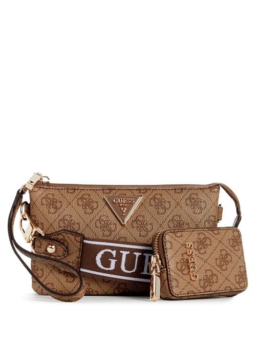 Guess Latona Quattro G Mini Crossbody Bruin | GUESS-SN29012