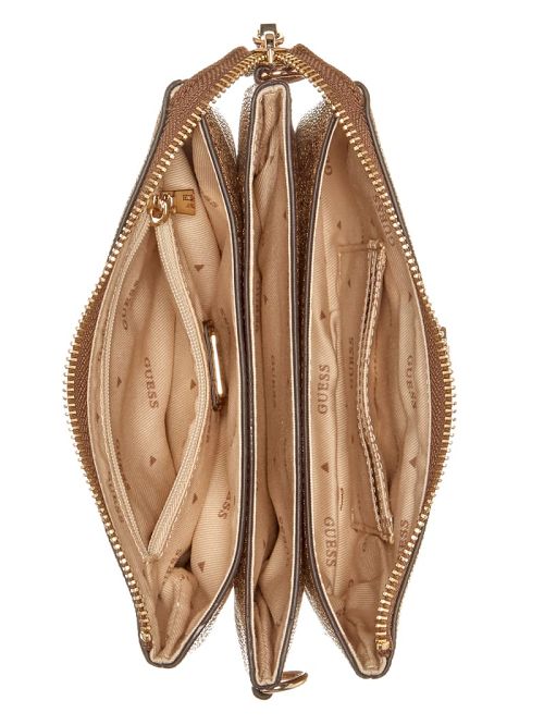 Guess Latona Quattro G Mini Crossbody Bruin | GUESS-SN29012
