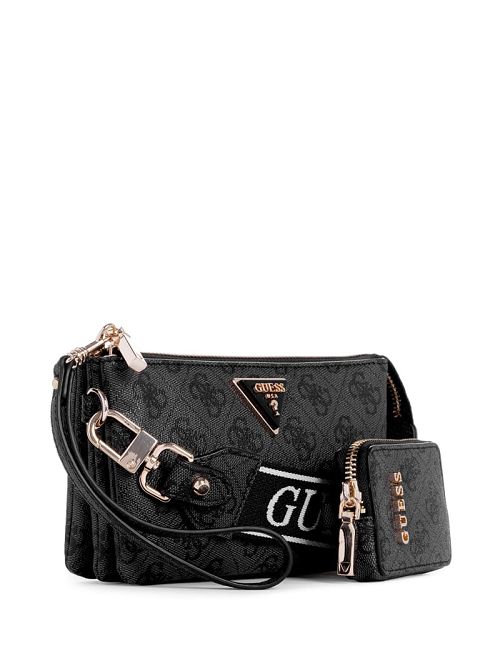 Guess Latona Quattro G Mini Crossbody Zwart | GUESS-SN29020