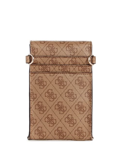 Guess Latona Quattro G Mini Phone Crossbody Bruin | GUESS-SN31797