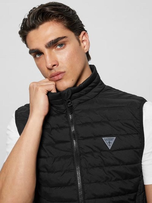 Guess Lauper Padded Vest Zwart | GUESS-SN31553