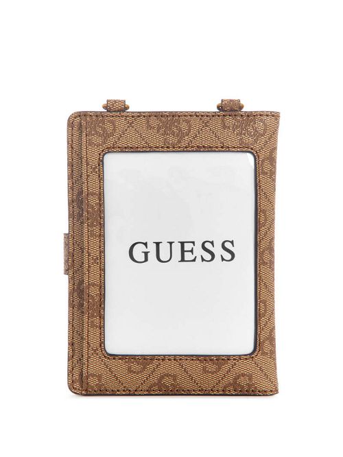 Guess Laurel Chain Passport Case Bruin | GUESS-SN31784