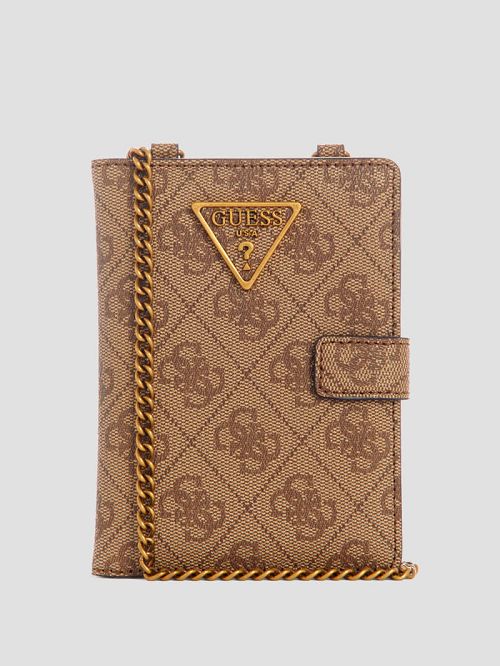 Guess Laurel Chain Passport Case Bruin | GUESS-SN31784