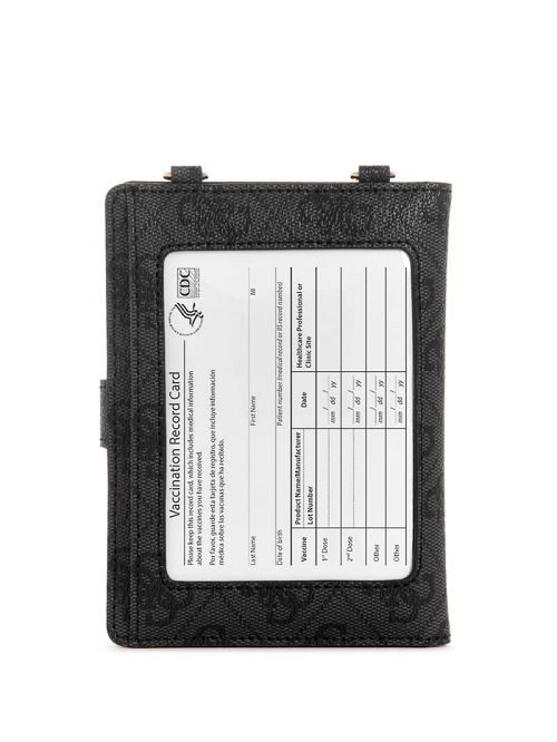 Guess Laurel Chain Passport Case Zwart | GUESS-SN31786