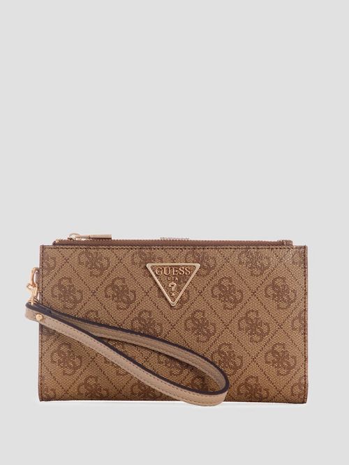 Guess Laurel Quattro G Double-Zip Organizer Bruin | GUESS-SN29479