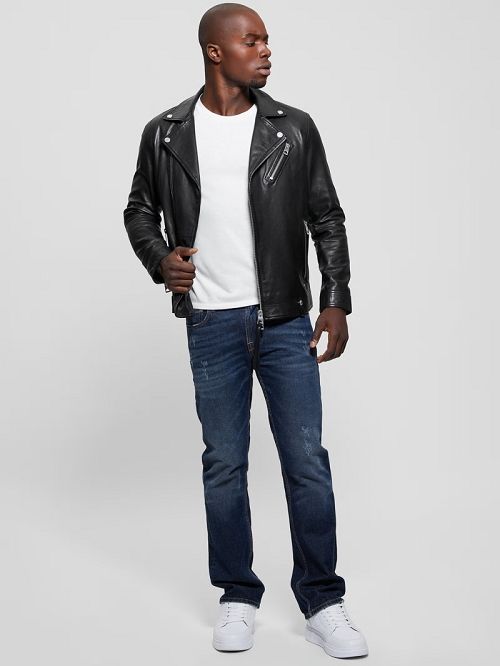 Guess Leather Jacket Zwart | GUESS-SN30868