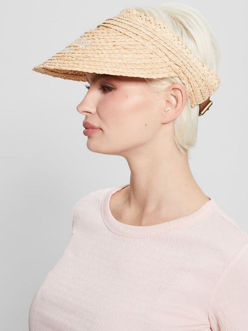 Guess Lena Straw Visor Bruin | GUESS-SN30180