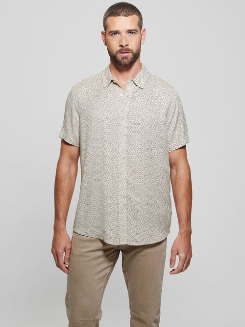 Guess Leo Dobby Shirt Zwart | GUESS-SN31324