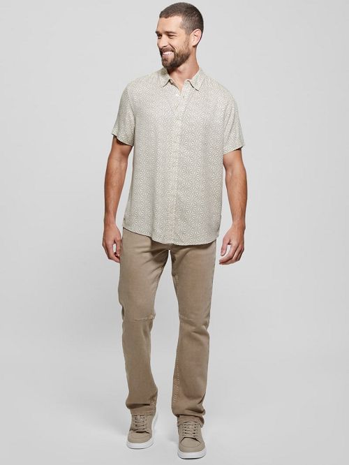 Guess Leo Dobby Shirt Zwart | GUESS-SN31324