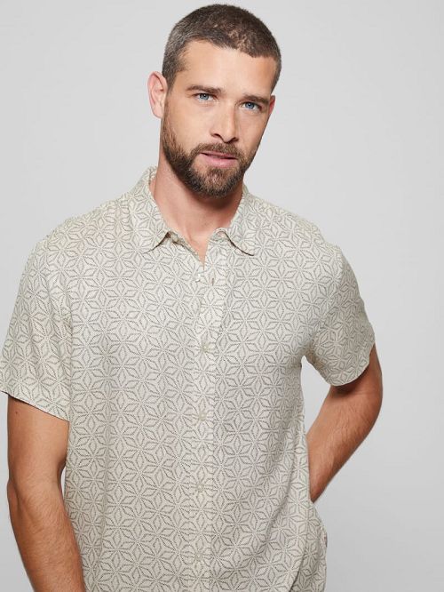 Guess Leo Dobby Shirt Zwart | GUESS-SN31324