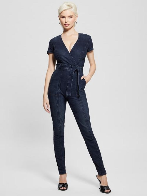 Guess Leslie Denim Jumpsuit Blauw | GUESS-SN26666