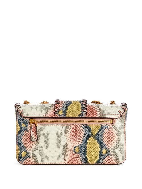 Guess Libera Python Convertible Crossbody Roze | GUESS-SN28778