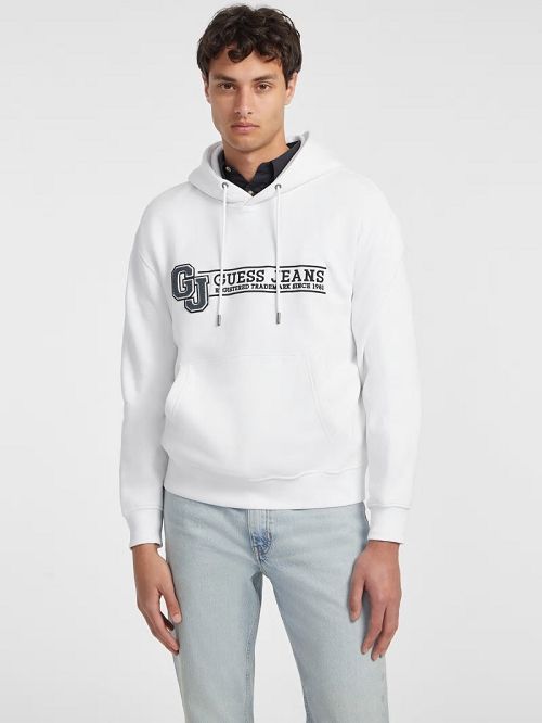 Guess Logo Patch Hoodie Wit | GUESS-SN30946