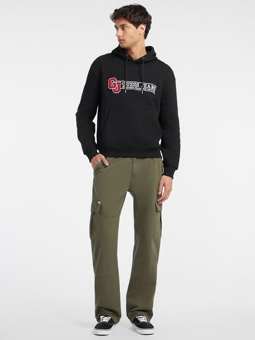 Guess Logo Patch Hoodie Zwart | GUESS-SN30938
