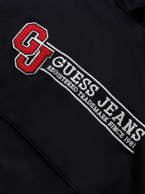 Guess Logo Patch Hoodie Zwart | GUESS-SN30938
