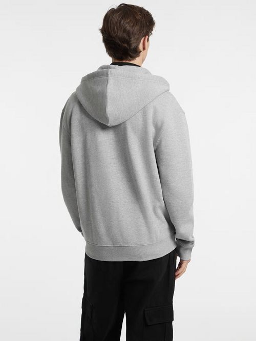 Guess Logo Patch Zip-Up Hoodie Grijs | GUESS-SN30894