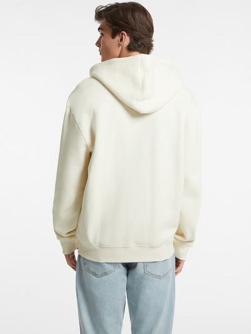 Guess Logo Patch Zip-Up Hoodie Wit | GUESS-SN30994
