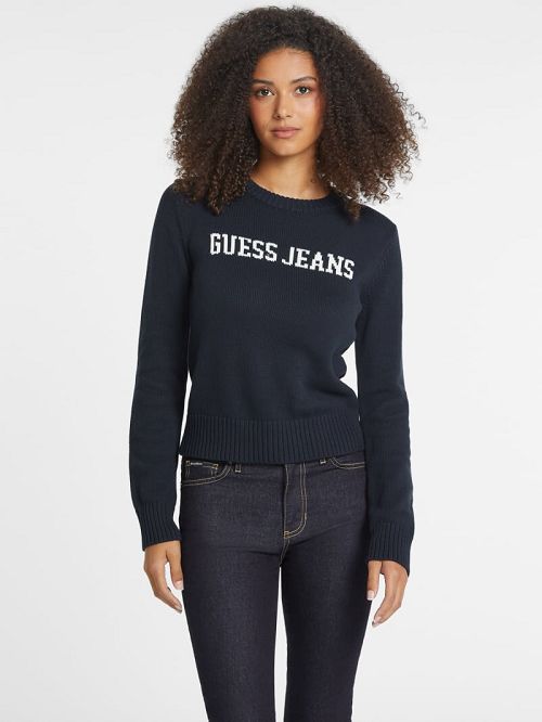 Guess Logo Sweater Blauw | GUESS-SN27382