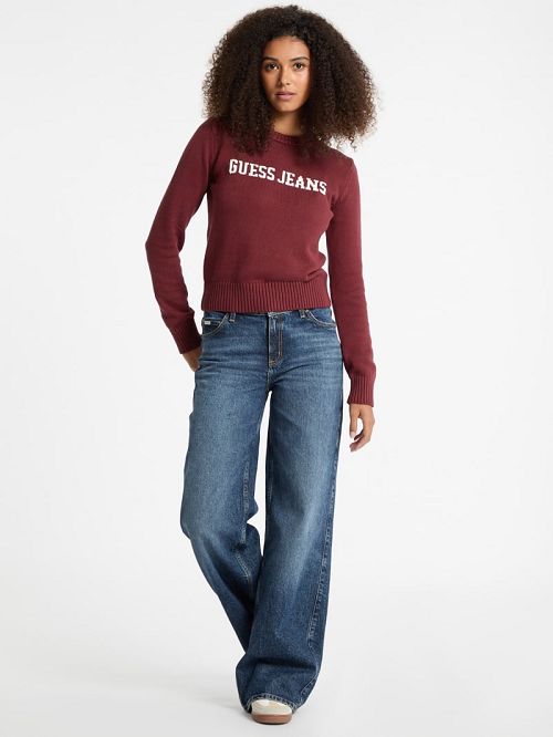 Guess Logo Sweater Rood | GUESS-SN27725