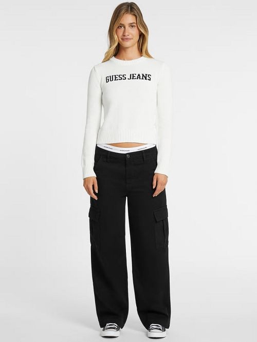 Guess Logo Sweater Wit | GUESS-SN27784