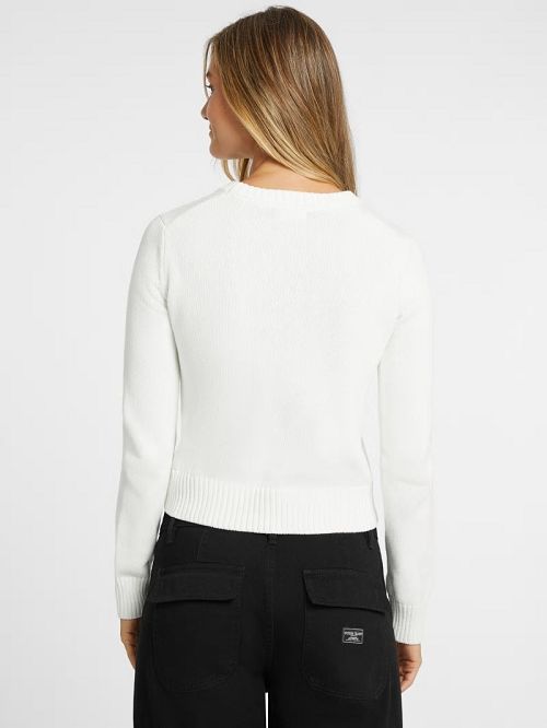 Guess Logo Sweater Wit | GUESS-SN27784