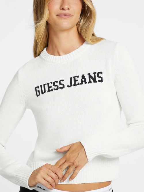 Guess Logo Sweater Wit | GUESS-SN27784