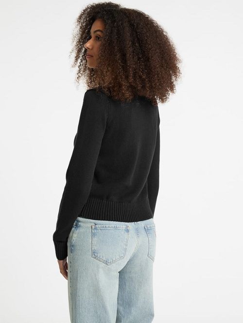 Guess Logo Sweater Zwart | GUESS-SN27754