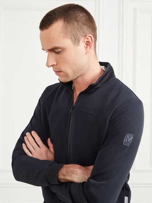 Guess Logo Zip-Up Jacket Blauw | GUESS-SN30721