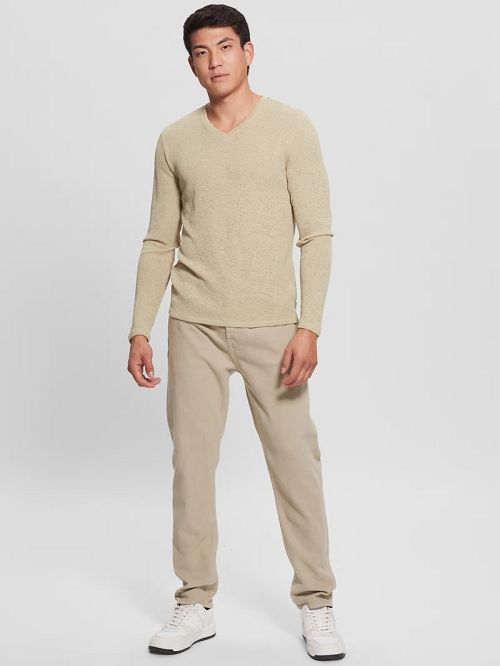 Guess Long-Sleeve Gauze Tee Goud | GUESS-SN30616