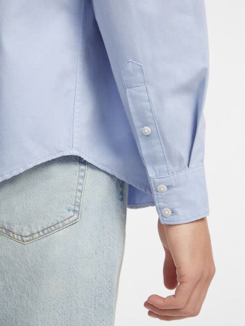 Guess Long-Sleeve Pocket Shirt Blauw | GUESS-SN31148