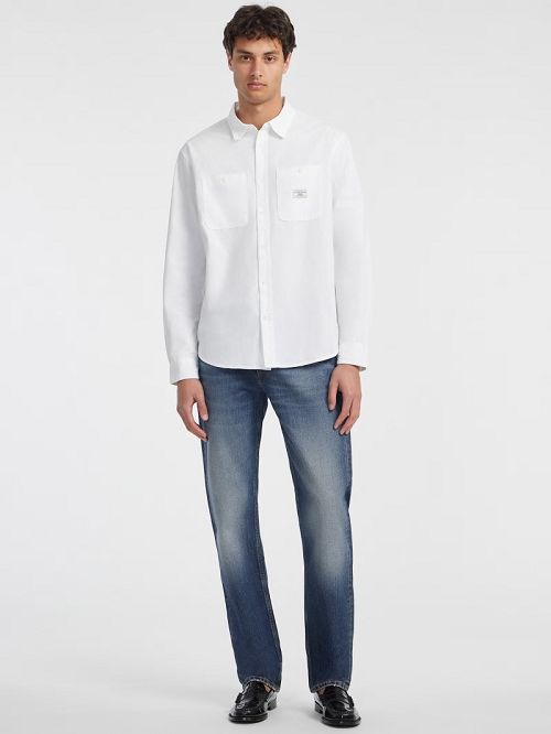 Guess Long-Sleeve Pocket Shirt Wit | GUESS-SN31157