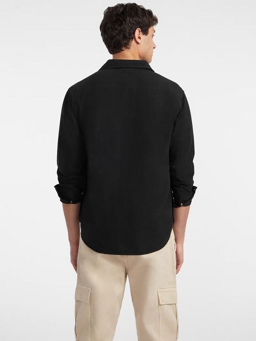 Guess Long-Sleeve Pocket Shirt Zwart | GUESS-SN31167