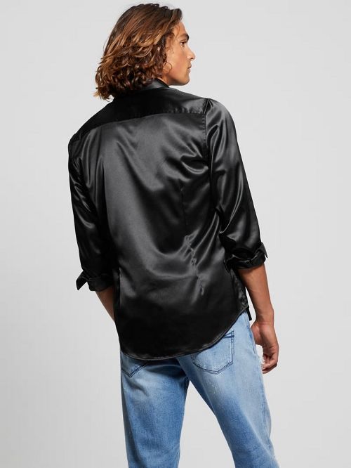 Guess Long-Sleeve Regal Shirt Zwart | GUESS-SN31297