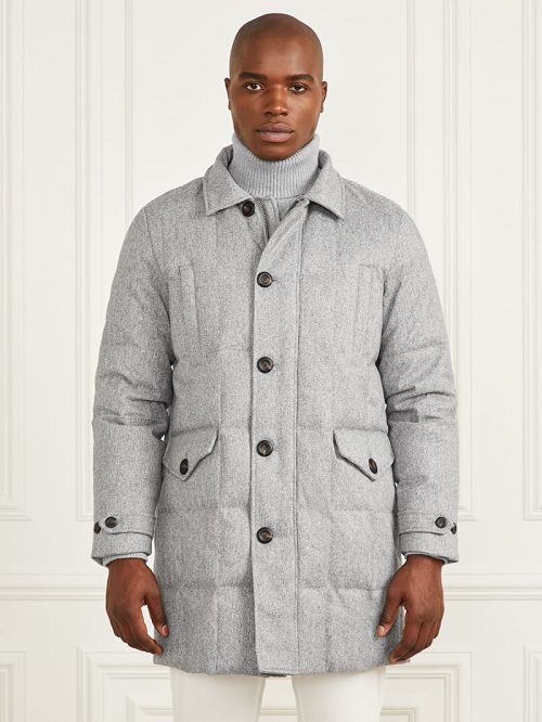 Guess Long Twill Jacket Grijs | GUESS-SN30742