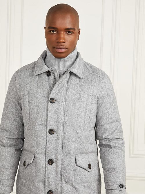 Guess Long Twill Jacket Grijs | GUESS-SN30742