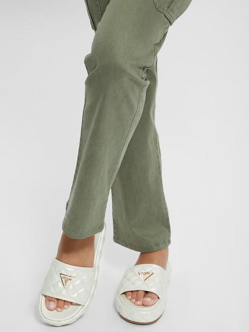 Guess Longo Quilted Flatform Slides Wit | GUESS-SN29666