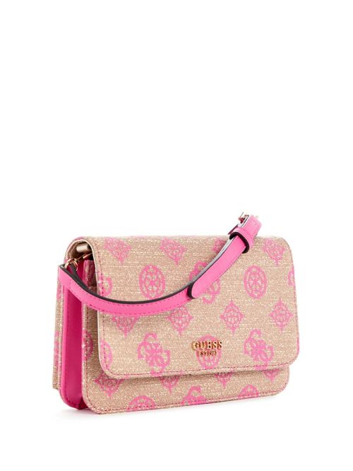 Guess Loralee Jacquard Crossbody Organizer Roze | GUESS-SN28802