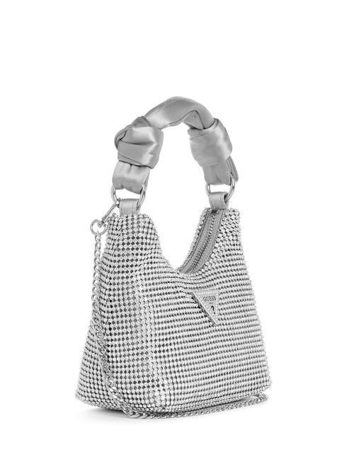 Guess Lua Mini Hobo Zilver | GUESS-SN28963