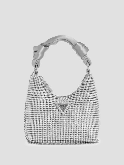 Guess Lua Mini Hobo Zilver | GUESS-SN28963